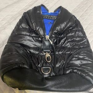 Sondra roberts black quilted backpack